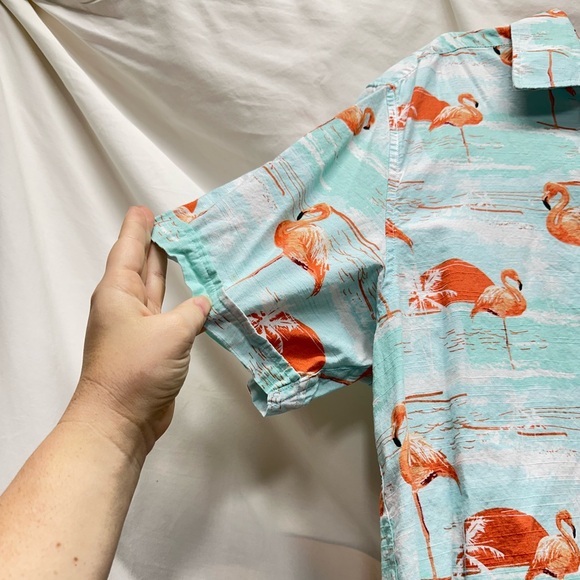 Oliver & Burke Flamingo Button Down Shirt Size XL - Picture 5 of 11